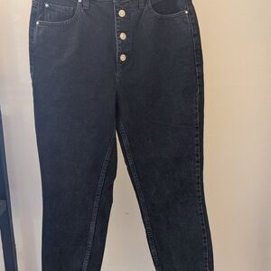 GUESS 90s Skinny Jeans Women’s 25 Black Button Fly Denim
